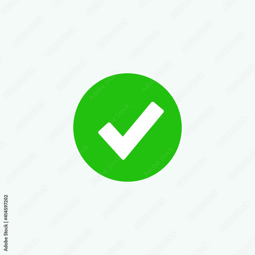 Check mark green line icons. Vector illustration. - Vector Check mark green line icons. Vector illustration. - Vector