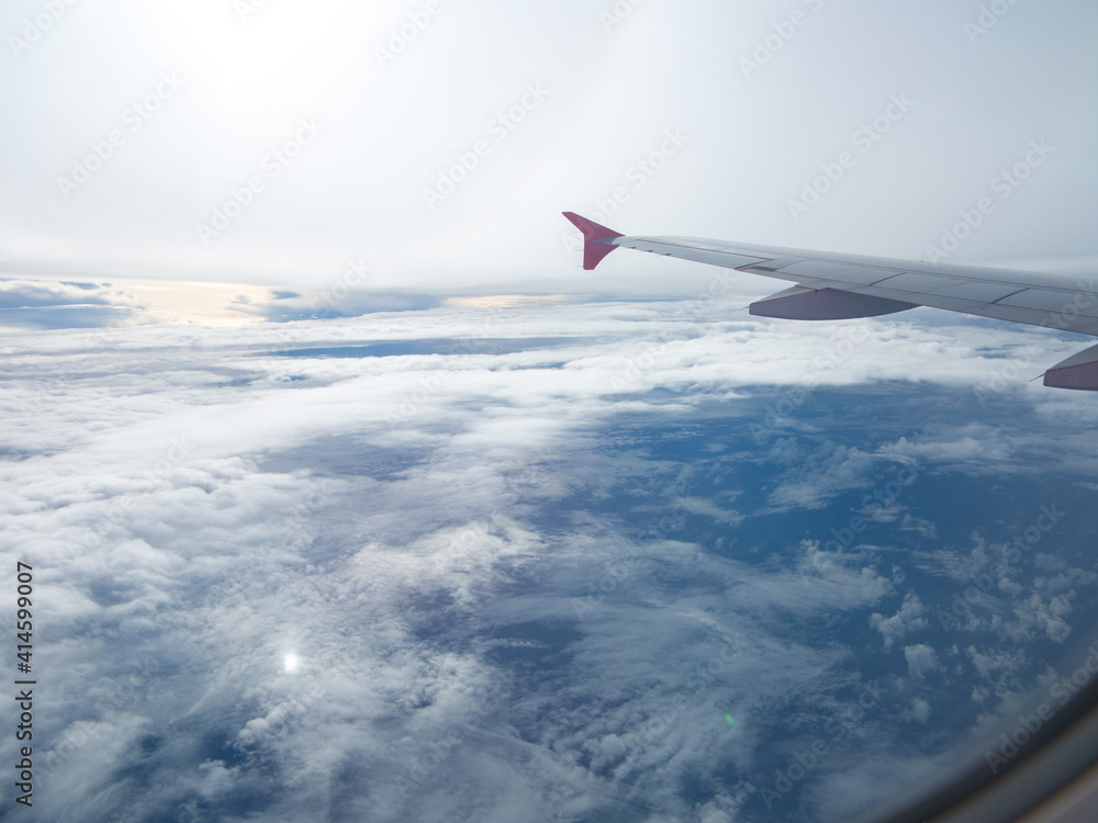 Fototapeta premium view from airplane window