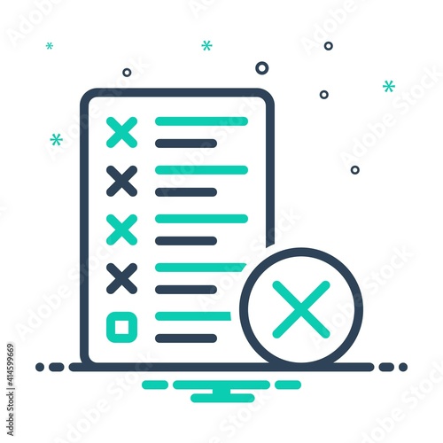 Mix icon for mistake