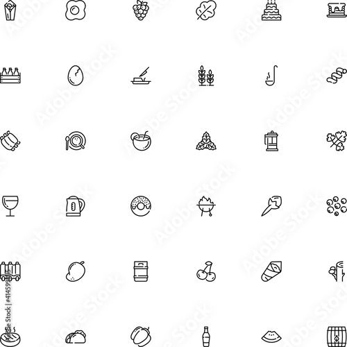 icon vector icon set such as: lines, metallic, form, view, card, wineglass, pita, orange, top, icons, appliance, household, sketch, modern, carbohydrate, ladle, edible, cutlet, electrical, can