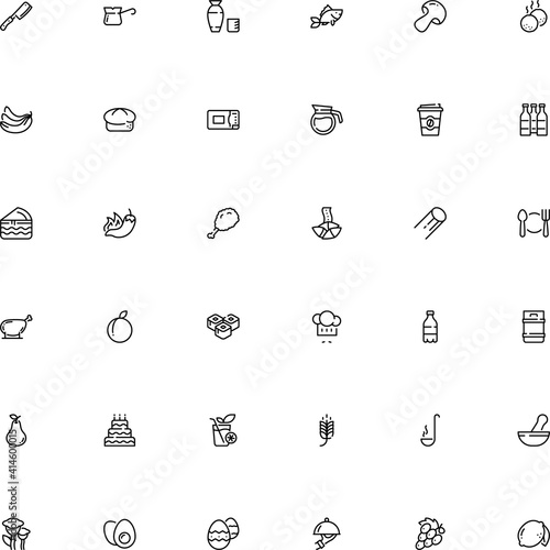 icon vector icon set such as: fried, corn, chanterelle, smoothie, carbohydrate, april, badge, color, mortar, medical, vanilla, medical supplies, card, paprika, logotype, sharp, household, lottery