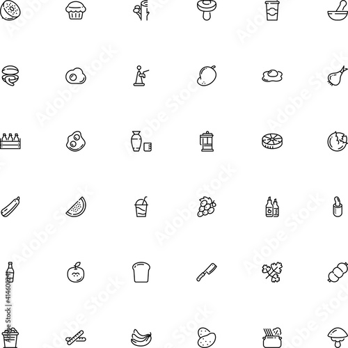icon vector icon set such as: open, bulb, pharmacy, culinary, symbolic, salad, cannelloni, fastfood, blade, cooker, utensil, sea, fall, kettle, medicine grinder, ale, freshness, pill crusher