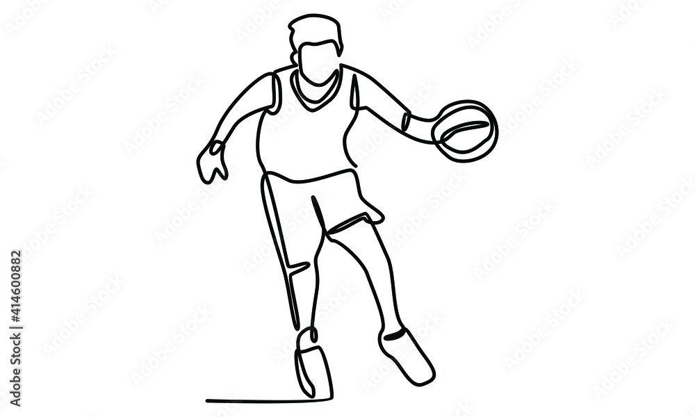 Continue line of basketball player Continue line of basketball player