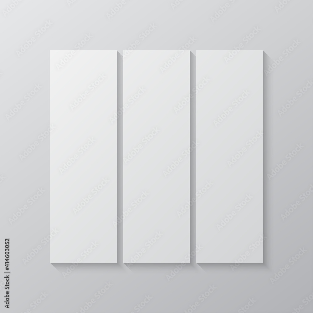 Vector empty collage board three images, photo Vector empty collage board three images, photo