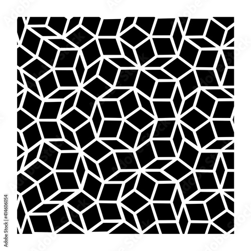 pattern parquet and penrose mosaics. black and white © mari2d