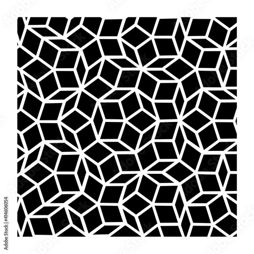 pattern parquet and penrose mosaics. black and white