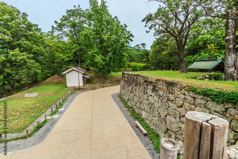 上田城の西口虎口跡の風景