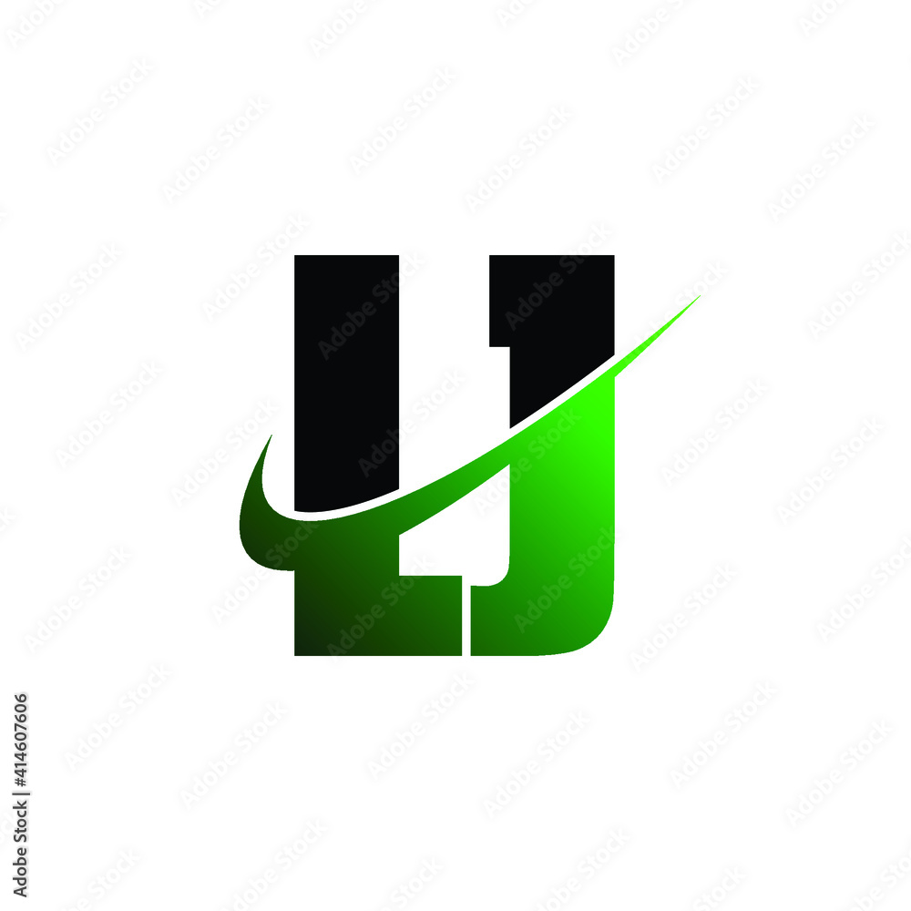Letter LJ simple logo design vector