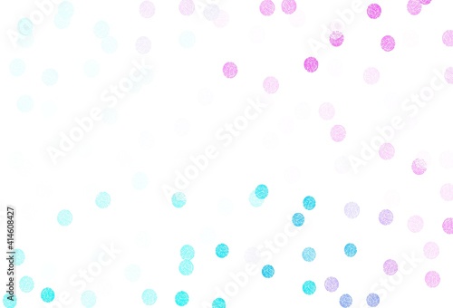 Light Pink, Blue vector texture with disks. © smaria2015