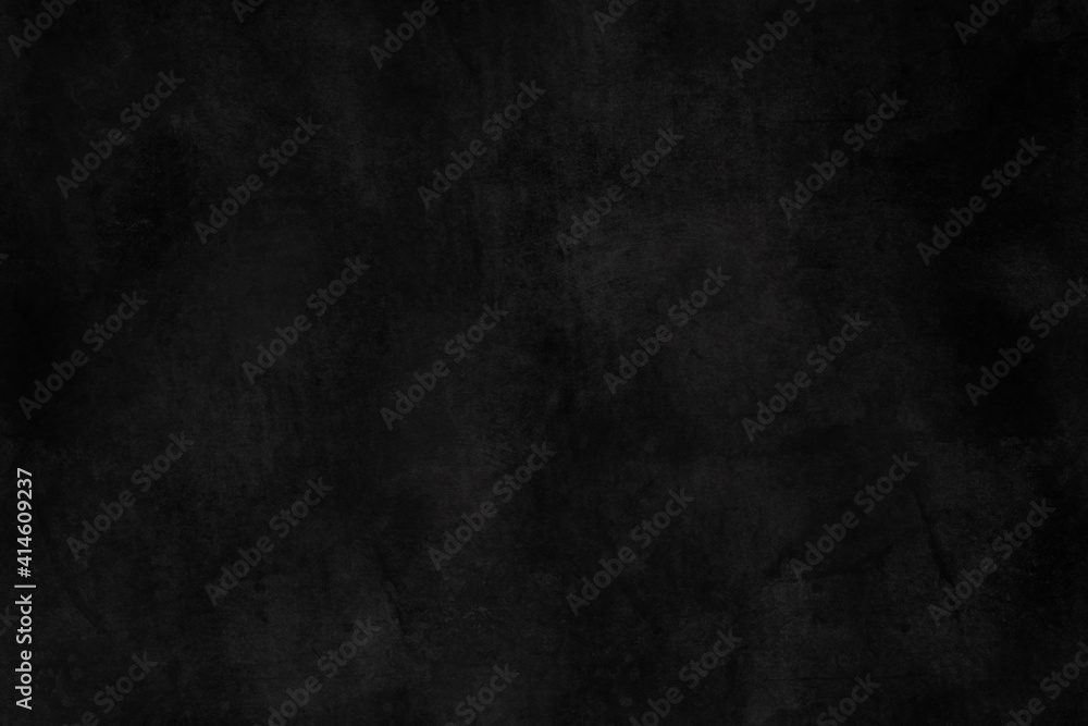 Concrete wall Black color for background Old grunge textures with scratches and cracks cement wall texture.