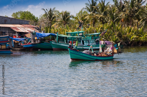 Wallpaper Mural Fishing boat on the island of Phu Quoc, Vietnam, Asia Torontodigital.ca