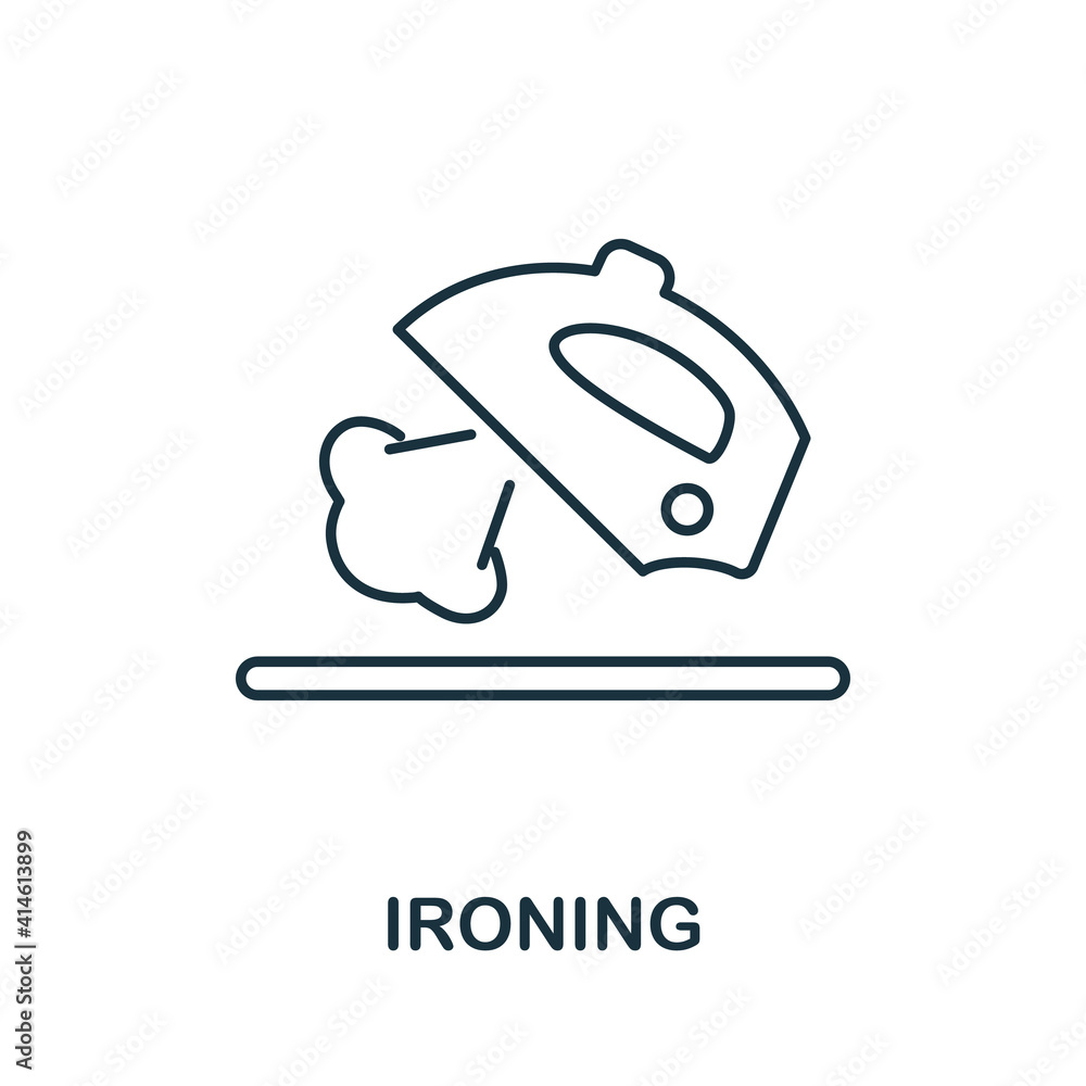 Ironing icon. Simple illustration from laundry collection. Creative Ironing icon for web design, templates, infographics and more Ironing icon. Simple illustration from laundry collection. Creative Ironing icon for web design, templates, infographics and more