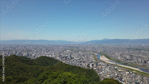 view from the mountain 
from Gifu to Nagoya in Japan photo