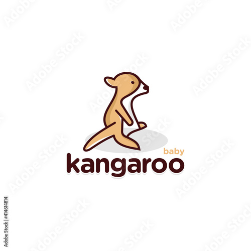 Wallpaper Mural Cute kangaroo logo character vector templates Torontodigital.ca