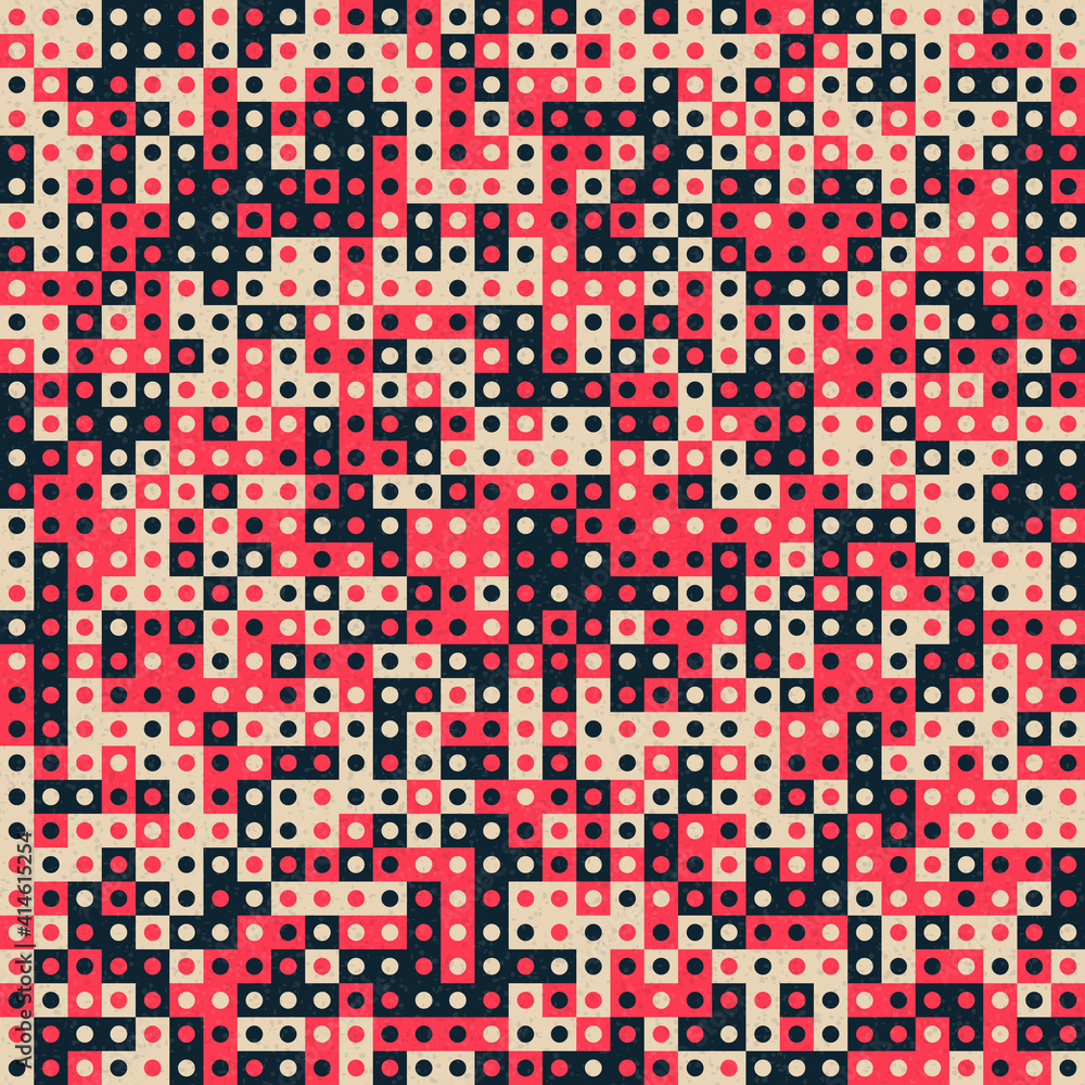 Fototapeta premium Abstract Geometric Pattern generative computational art illustration