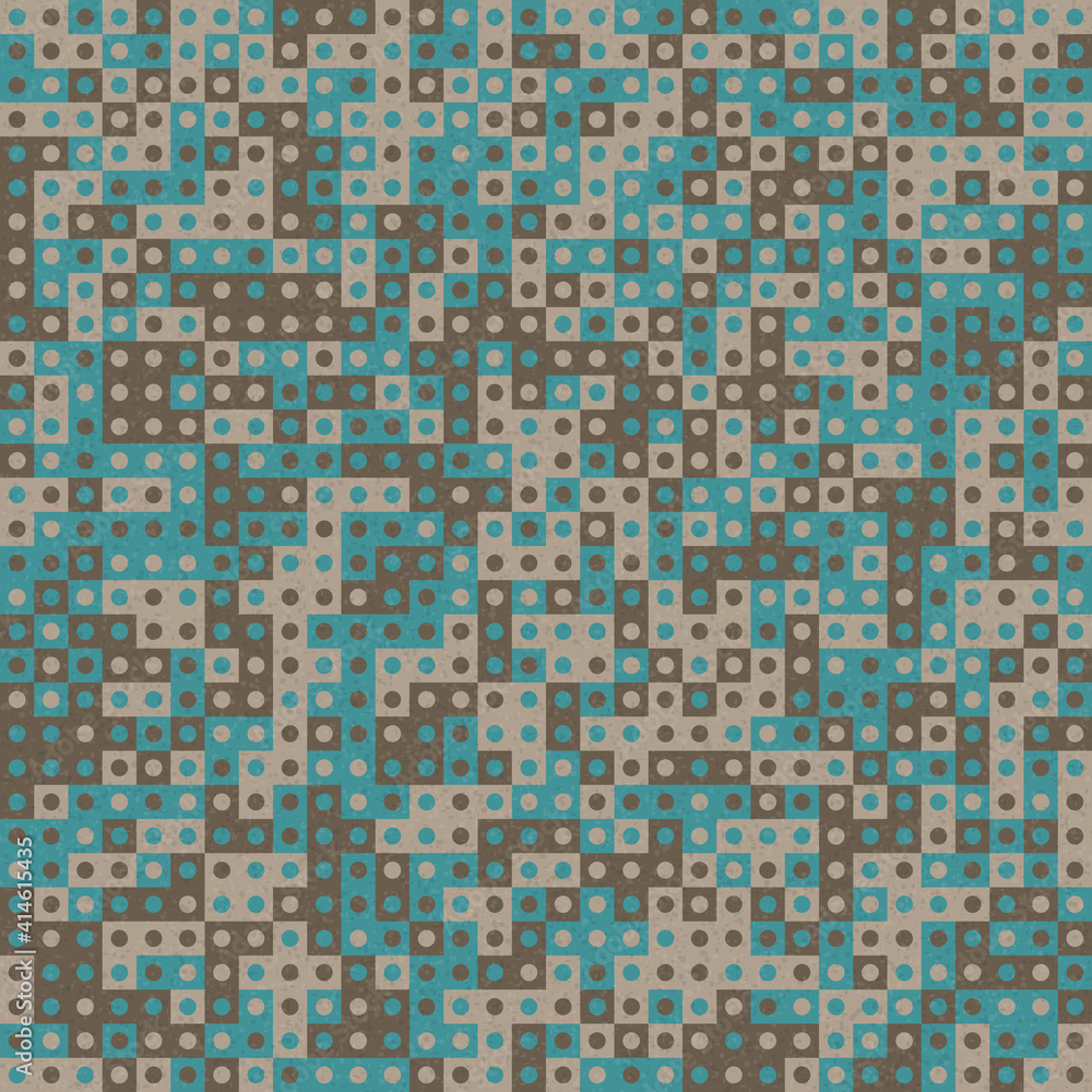 Fototapeta premium Abstract Geometric Pattern generative computational art illustration