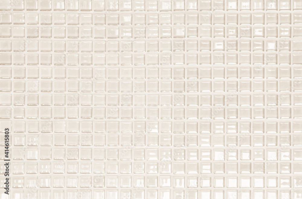 Cream pastel ceramic wall and floor tiles abstract background. Design geometric mosaic texture decoration of the bedroom. Simple seamless pattern for backdrop advertising banner poster or web. Cream pastel ceramic wall and floor tiles abstract background. Design geometric mosaic texture decoration of the bedroom. Simple seamless pattern for backdrop advertising banner poster or web.