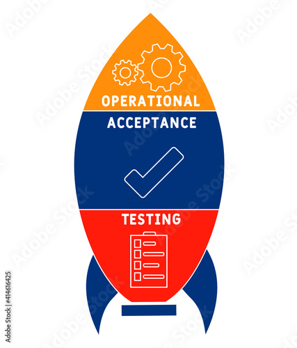 OAT - Operational Acceptance Testing acronym. business concept background.  vector illustration concept with keywords and icons. lettering illustration with icons for web banner, flyer, landing page