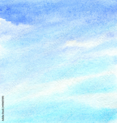 Clouds in the sky abstract light watercolor background © Ghen