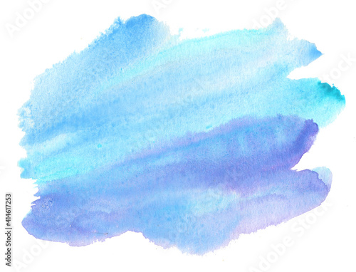 blue abstract splash made of watercolor washes