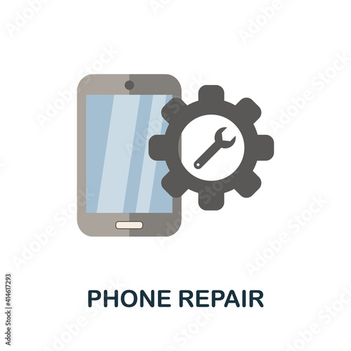 Phone Repair flat icon. Color simple element from phone accessories collection. Creative Phone Repair icon for web design, templates, infographics and more