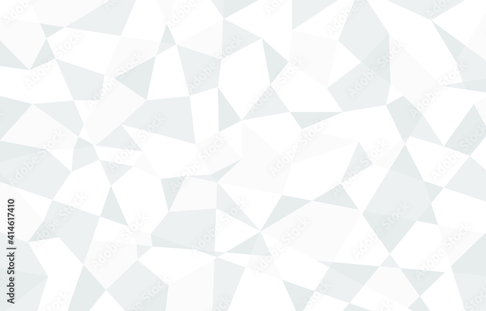 Fototapeta premium White polygon background design, Geometric triangles shapes abstract mosaic.
