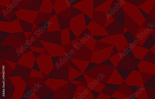 Red polygon background design, Geometric triangles shapes abstract mosaic.