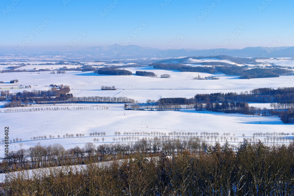 Zittauer Gebirge und Berg Jeschken im Winter - Zittau Mountains and Mountain Jested in winter