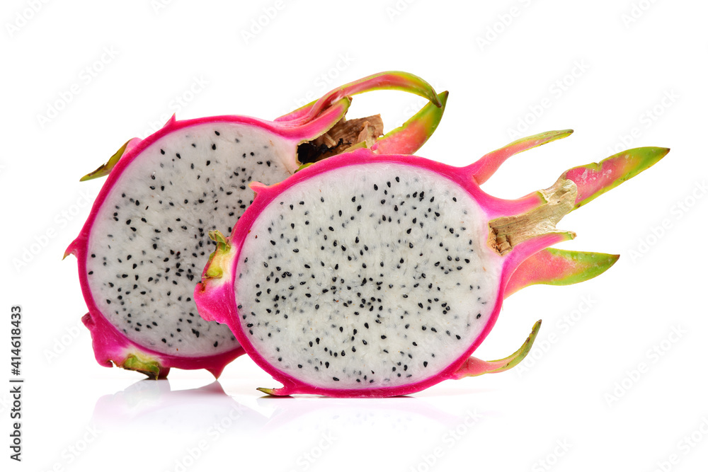 dragon fruit on white background dragon fruit on white background
