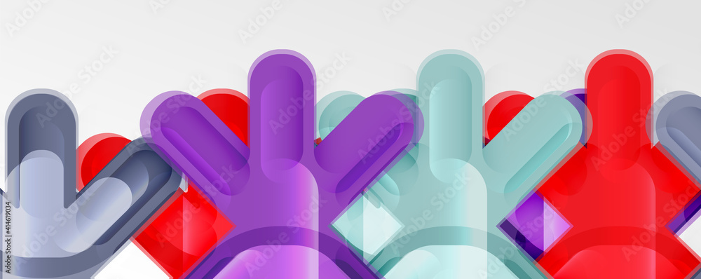 Fototapeta premium Abstract glossy crosses background for business or technology presentations, internet posters or web brochure covers