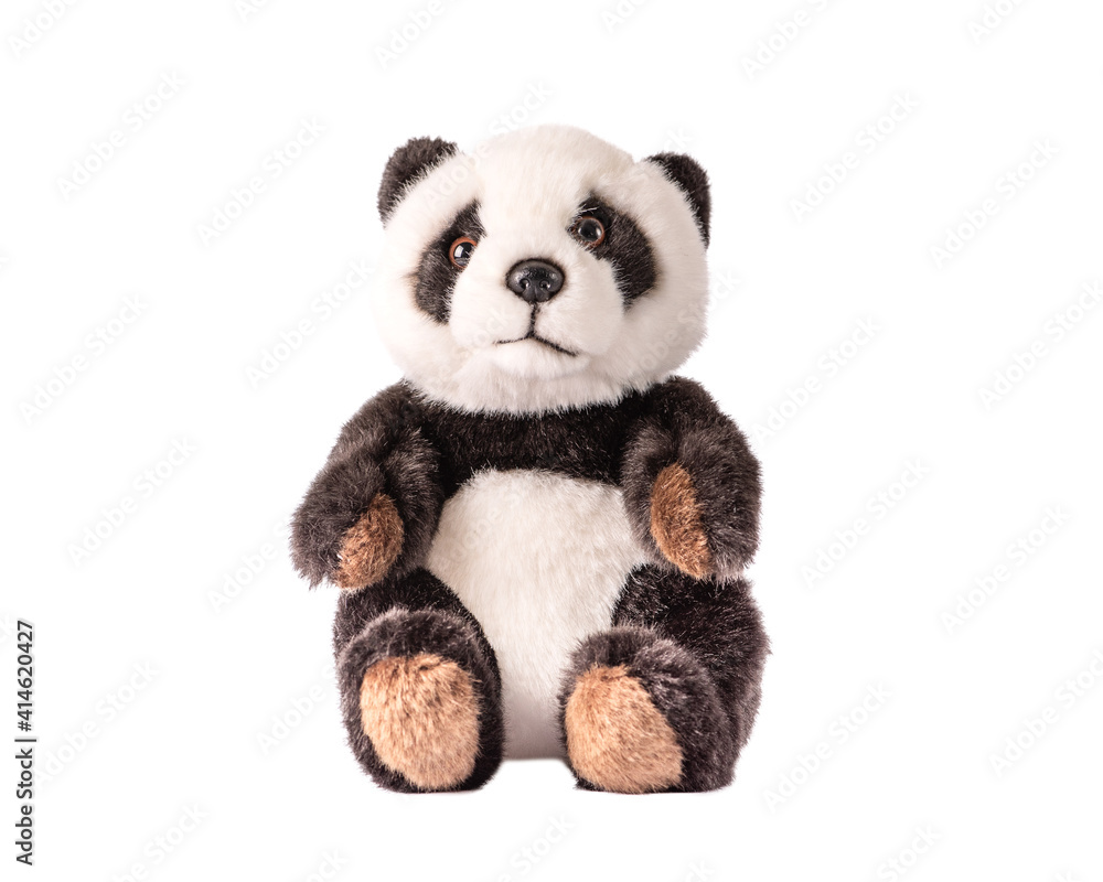 Fotografie realistic panda teddy bear isolated on a white background.