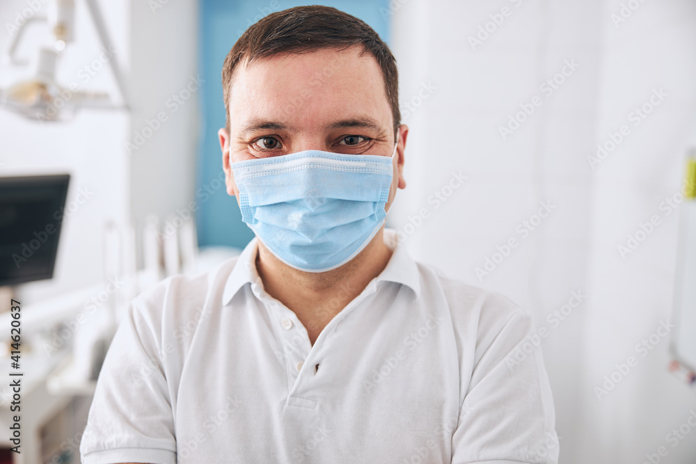 Portrait of kind male person that enjoying his job Portrait of kind male person that enjoying his job