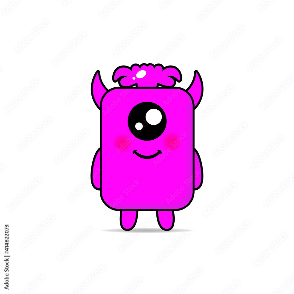 cute monsters design mascot kawaii