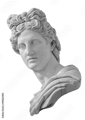 Konstfotografi God Apollo bust sculpture