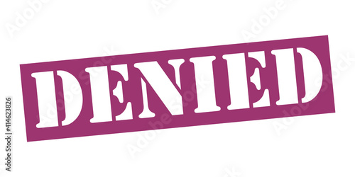 DENIED Vector stamp. White isolated
