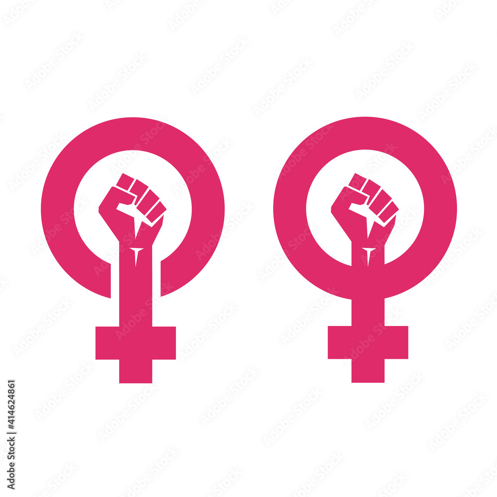 Vector Women Resist Symbol Isolated Background Woman Symbol Vector 