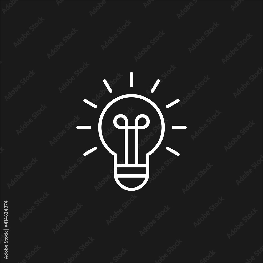Bulb flat vector icon. Idea flat vector icon Bulb flat vector icon. Idea flat vector icon