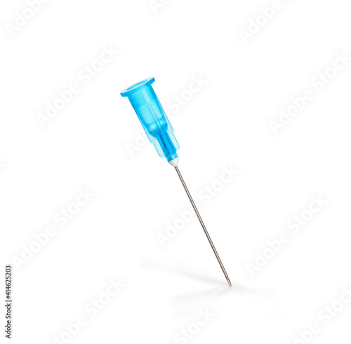 Medical needle on white background