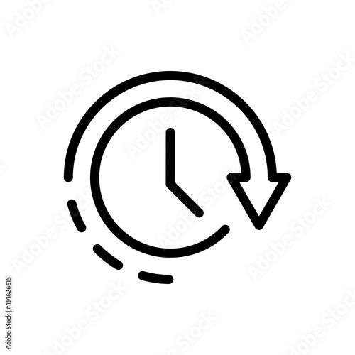 Time icon. Repeat or refresh sign vector illustration