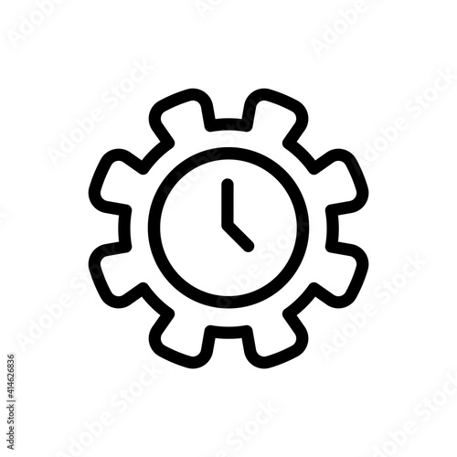 Gear and pinion icon. Setting symbol vector illustration