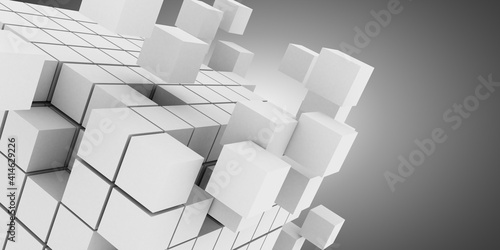 3d abstract background cubes . business concept. 3d illustration