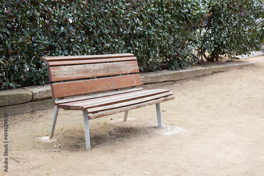 Empty bench in a park. Empty bench in a park.