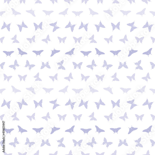 Purple butterfly seamless repeat pattern vector.