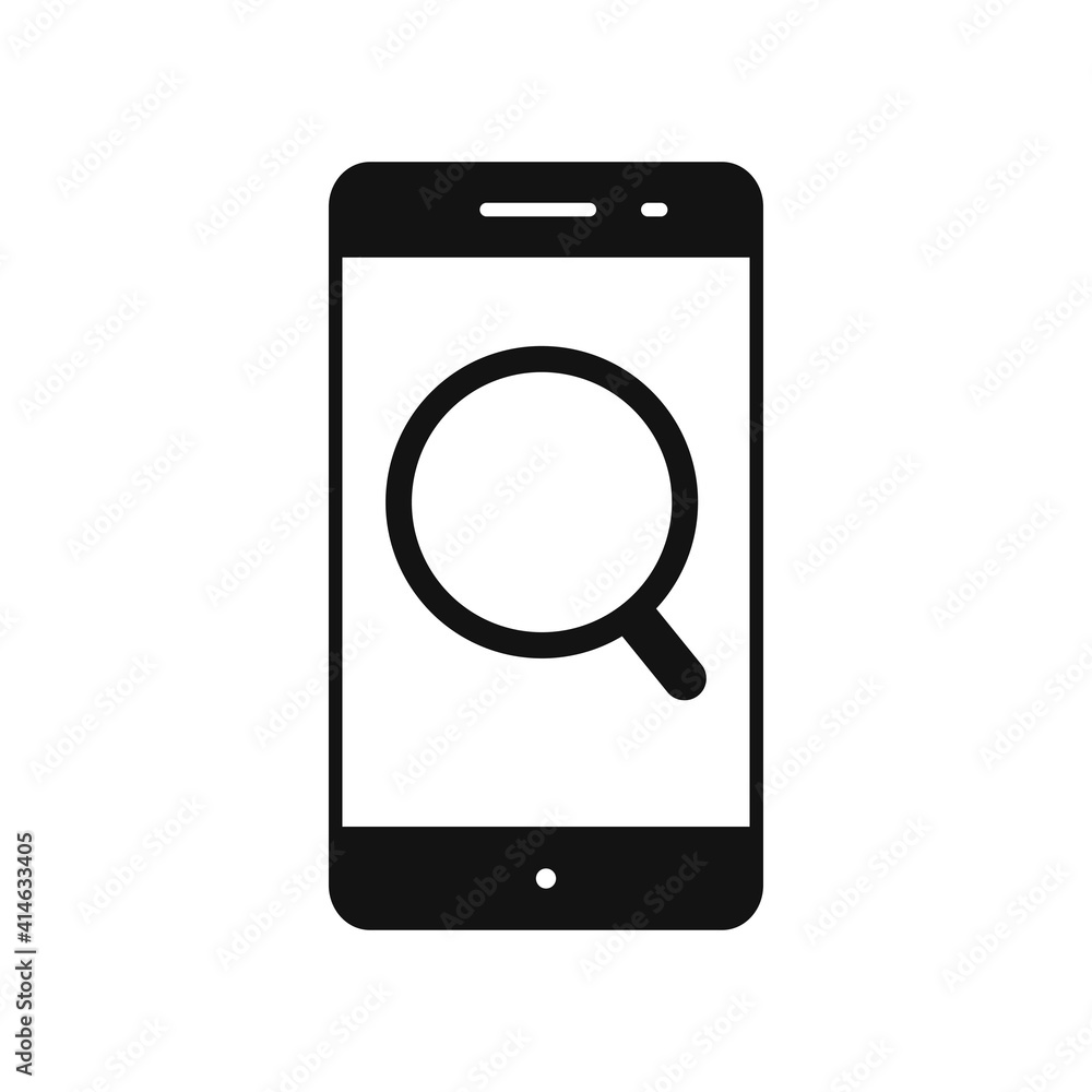 Smart Phone Internet Web Search. Flat design icon for web Smart Phone Internet Web Search. Flat design icon for web