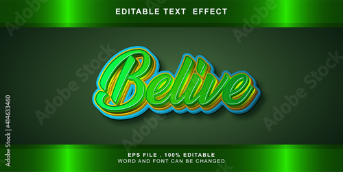 belive text effect editable photo