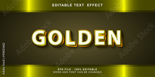 golden text effect editable