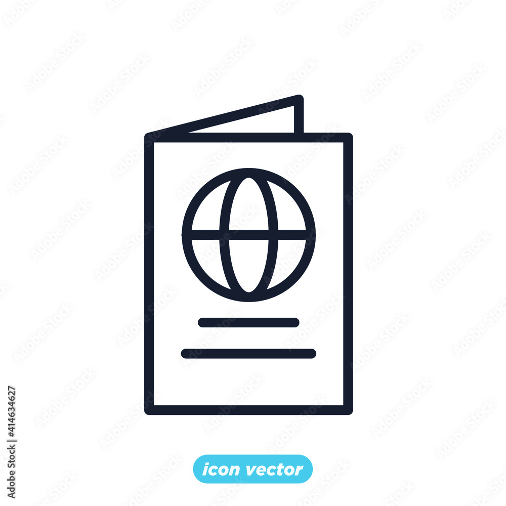 passport icon. passport symbol template for graphic and web design collection logo vector illustration