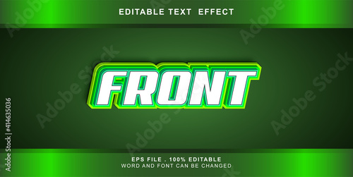 front text effect editable