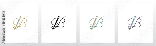 Thread And Needle Formed Letter Logo Design B