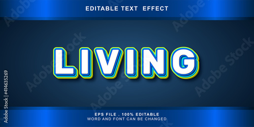 living text effect editable